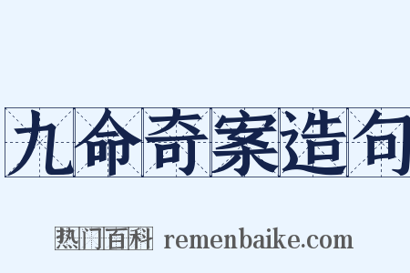 九命奇案造句是什么意思的图片